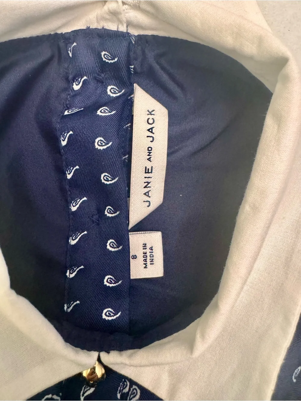 Janie and Jack Girls Equestrian Merchant Marine Horse The West Trends Dress Sz 8
